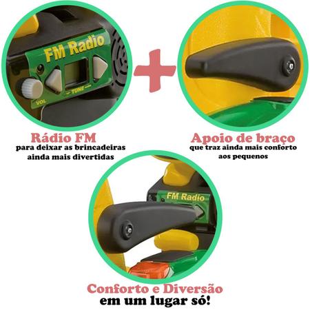 Imagem de Trator Infantil Elétrico Criança Carrinho 3 Anos até 40 Kg John Deere Ground Force Loader 12V Peg Perego