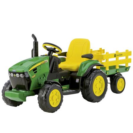 Imagem de Trator Infantil Elétrico Criança Carrinho 3 Anos até 40 Kg John Deere Ground Force Loader 12V Peg Perego