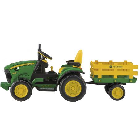 Jt2d Trator Elétrico Infantil Com Reboque 22 W 3km/h Amarelo