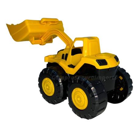 Imagem de Trator Retro Escavadeira De Brinquedo Caminhão Construção F114