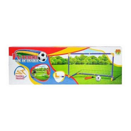 Kit belfix jogo de futebol infantil com traves rede bola bomba
