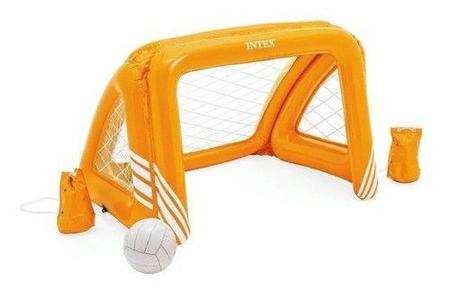 Imagem de Trave Inflável para Polo Aquático Futebol Gol Bola Intex LARANJA 58507