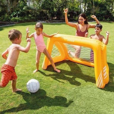 Imagem de Trave Inflável para Polo Aquático Futebol Gol Bola Intex LARANJA 58507