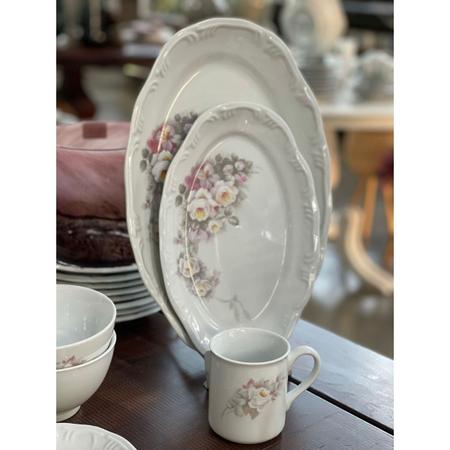 Imagem de Travessa Rasa Oval 36cm Porcelana Schmidt - Dec. Eterna E351