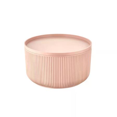Imagem de Travessa redonda Veloute em plastico com tampa 750ml D13xA8 cor rosa