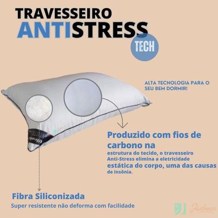 Imagem de Travesseiro Altenburg Antistress Tech 50x70 - Confortável - Ação Antimicrobiana Com Fios de Carbono Elimina a eletricidade estática do corpo