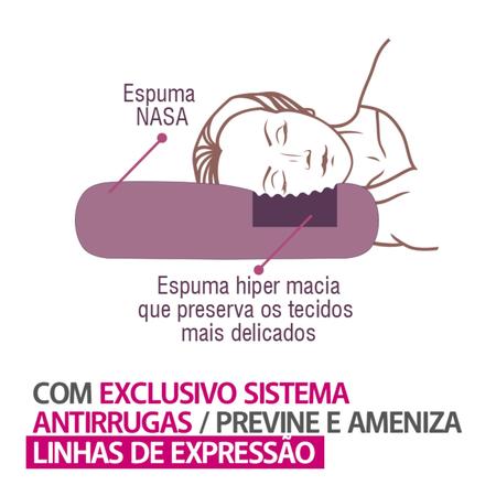 Imagem de Travesseiro Beauty Face Duoflex 50cmx70cm Espuma 100% Poliuretano