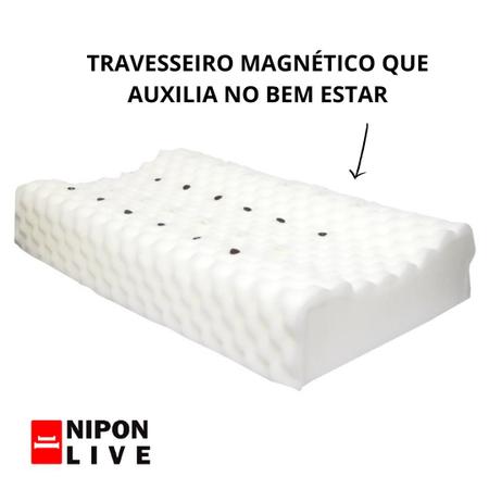 Imagem de Travesseiro Cervical Pillow Magnetico Ortopedico Anti Ronco