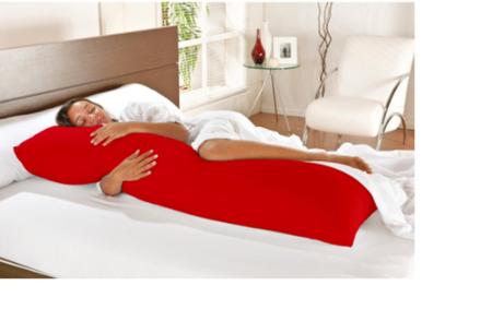 Imagem de Travesseiro corporal grande silicone + capa 100 poliéster c/ zíper