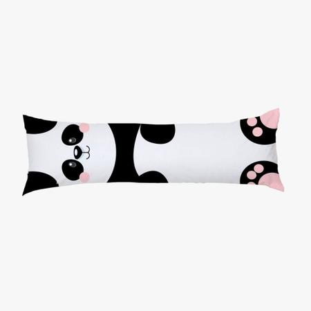 Imagem de Travesseiro de Corpo 0,90x0,38m com Refil - Panda - Casaborda Enxovais