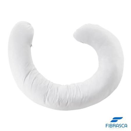 Imagem de Travesseiro de Corpo Minhocão para Gestante - 21x150 cm - Fibrasca, Branco
