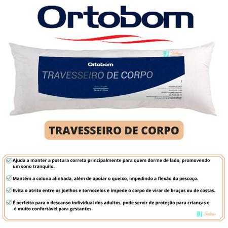 Imagem de Travesseiro de Corpo Xuxão Ortobom Giant Pillow - Macio Confortável - 140 Fios