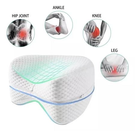 Imagem de Travesseiro de pernas almofada de joelho ortopédico lavável anti escaras postural
