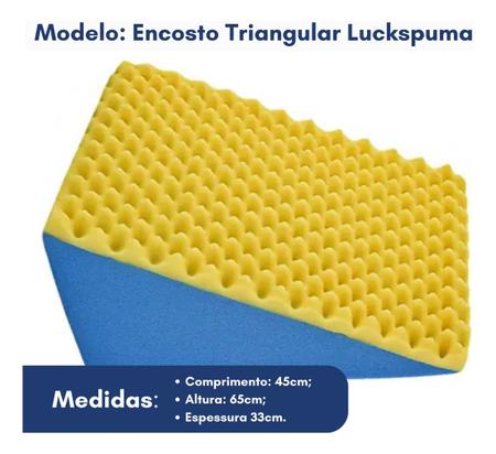 Imagem de Travesseiro Encosto Triangular A:30cm 45x65cm - Luckspuma