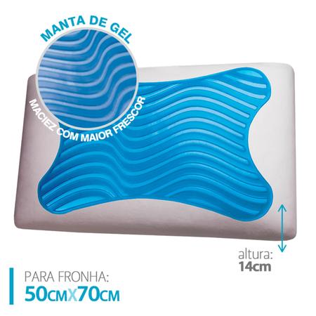 Travesseiro Gel Flex - Com Capa c/ Zíper - Duoflex Imagem de Travesseiro Gel Flex - Com Capa c/ Zíper