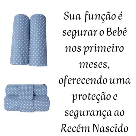 Imagem de Travesseiro Plagiocefalia + Rolinho Protetor Segura Bebe Rn
