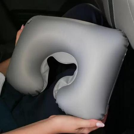 Imagem de Travesseiro Protetor Pescoço Inflável Almofada Viagem Cor