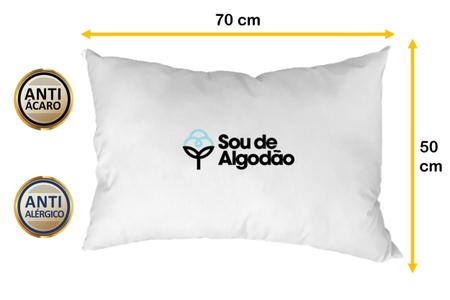 Imagem de Travesseiros Alto Firme em Algodão 100% - 50x70cm kit 02 Pçs