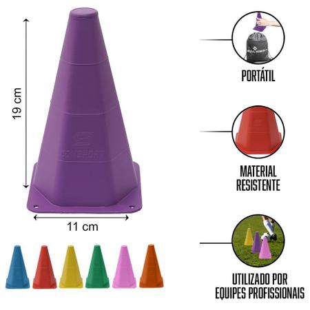 Imagem de Treino Futebol Funcional Kit Cone Escada Chapéu Corda para treinamento funcional fisico fitness 