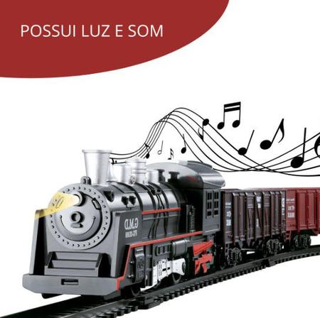 Kit Trem Vagões E Trilhos Para Brincar Divertido - DM Toys - Trem de  Brinquedo - Magazine Luiza