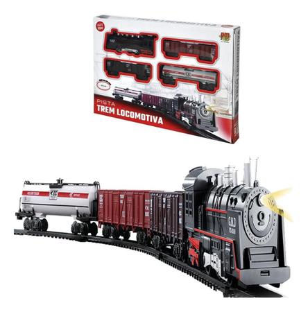 Trenzinho Elétrico Com Luz E Som Realista - DM Toys - Trem de Brinquedo -  Magazine Luiza