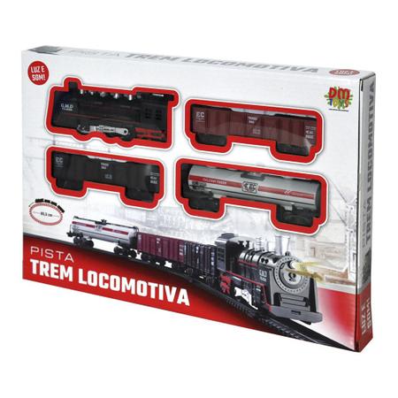 Trem Locomotiva Infantil Solta Fumaça E Luzes E Sons Fun Train - Toy king -  Trem de Brinquedo - Magazine Luiza