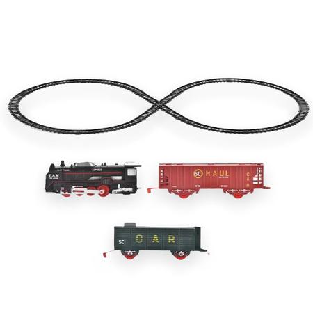 Trem Elétrico Express Locomotiva Ferrorama Auto Pista Trilho - DengoToys -  Brinquedos e Muito Mais!