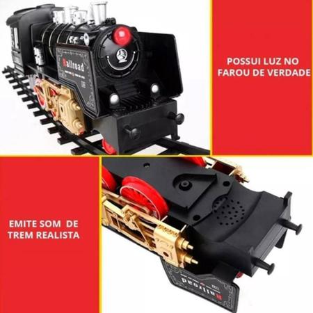 Ferrorama Trem Máquina Locomotiva Trilhos E Vagões Elétrico