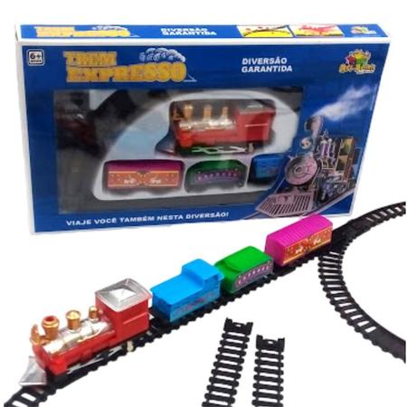 Trem Expresso Infantil Brinquedo A Pilha Anda Sozinho com 3 Vagões Artbrink  - Trem de Brinquedo - Magazine Luiza