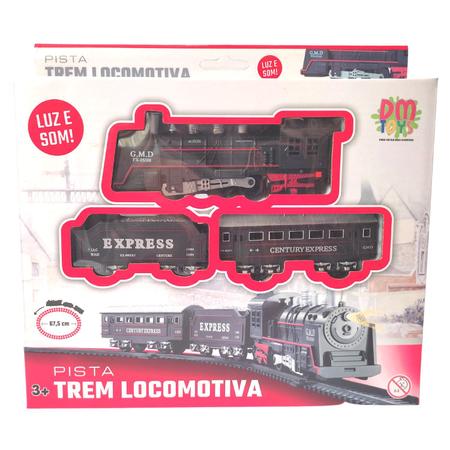 Pista Trem Locomotiva 67,5 cm – DM Toys