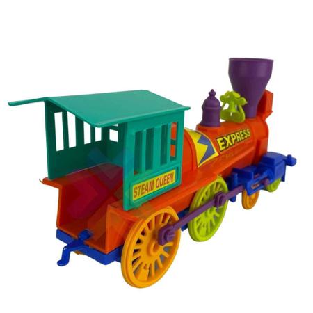 Trem Locomotiva de Brinquedo Carrinho com Roda Livre Feito de