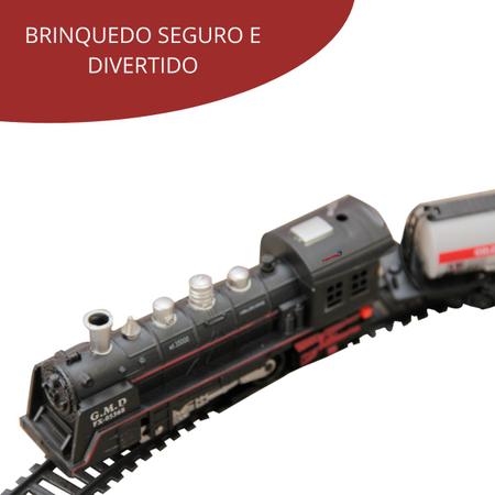 Kit Trem Vagões E Trilhos Para Brincar Divertido - DM Toys - Trem de  Brinquedo - Magazine Luiza