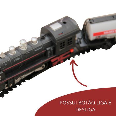 Kit Trem Vagões E Trilhos Para Brincar Divertido - DM Toys - Trem de  Brinquedo - Magazine Luiza