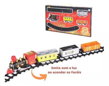Trem Locomotiva Super Expresso 14 Peças Tamanho Grande - Brinquedo Infantil  - Trem de Brinquedo - Magazine Luiza