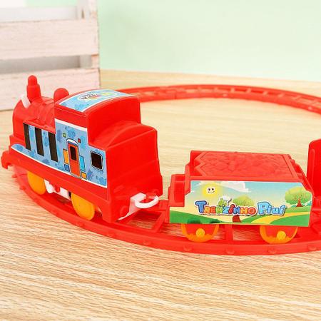 Trenzinho De Brinquedo Trem Menino Locomotiva Trilho Pilha