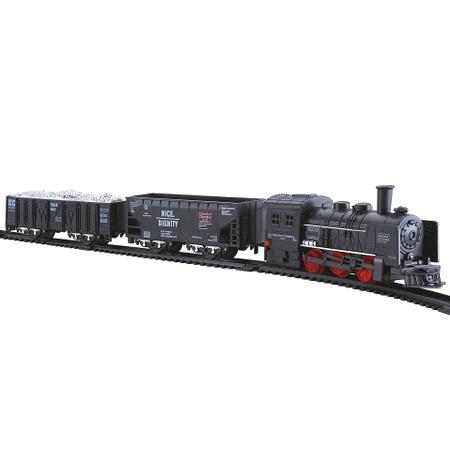 Ferrorama Trem Eletrico Luz E Som 13 Peças Trenzinho Vagões Brinquedo  Ferrorama Trem Divertido com Luzes e Som Pista Zoop Toys Original