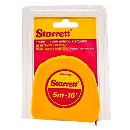 Imagem de Trena Starrett Amarela Com Trava 5Mx19Mm - Ts