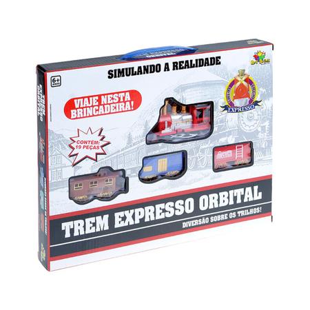 Brinquedo Trenzinho Trem Locomotiva c/ trilhos infantil - Company