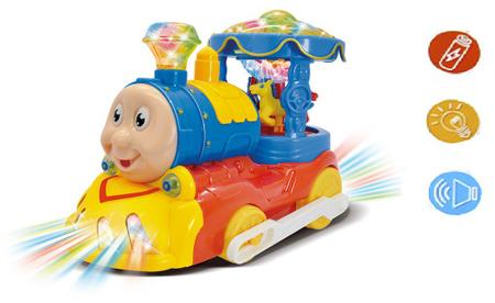 Trem Thomas Bate e Volta Dm Toys com Luz e Som Azul - Pequenos Travessos