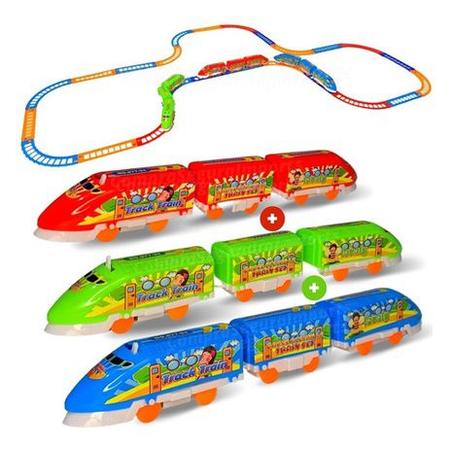 Trenzinho de Brinquedo Com Trilhos Locomotiva Infantil Trem - Europio - Trem  de Brinquedo - Magazine Luiza