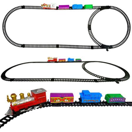 Brinquedo Trem Trenzinho Locomotiva c/ trilhos Infantil, Magalu Empresas