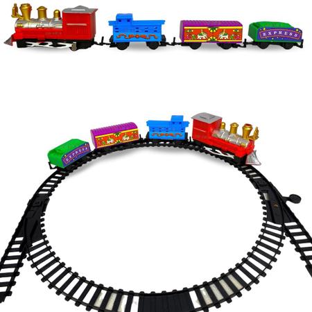 Brinquedo Trenzinho Trem Locomotiva c/ trilhos infantil - Company kids -  Trem de Brinquedo - Magazine Luiza