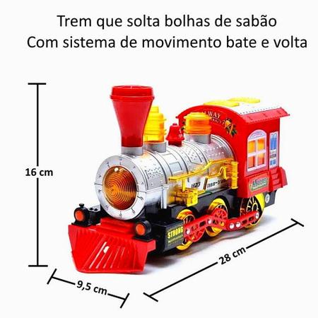 Trenzinho Verde p/ Bebê com Músicas e Luzes e Solta Fumaça - Goal Kids -  Trem de Brinquedo - Magazine Luiza