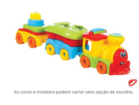 Trenzinho Maria Fumaça Em Madeira Colorido Trem Brinquedo Educativo- NOVO