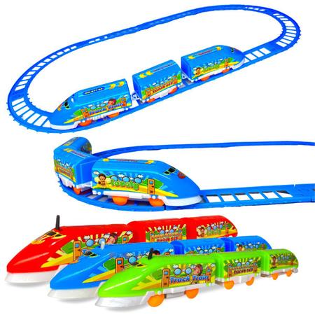 Trenzinho de Brinquedo Com Trilhos Locomotiva Infantil Trem - Europio - Trem  de Brinquedo - Magazine Luiza