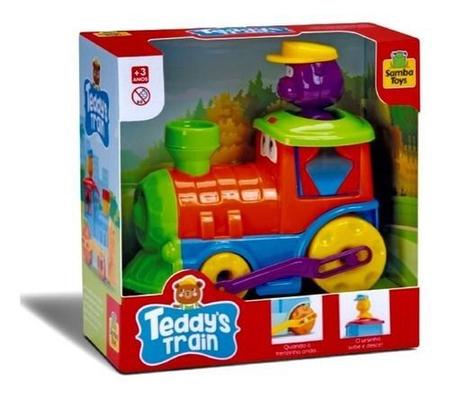 Trem / trenzinho locomotiva com boneco roda livre teddys train