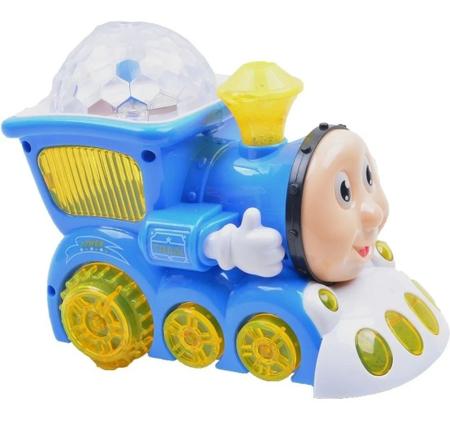 Trenzinho Luz E Som Bate Volta Trem Locomotiva Brinquedo