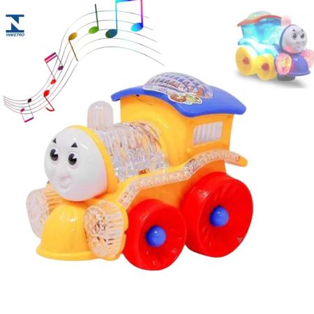 Brinquedo Trem Locomotiva Infantil Grande Com Som E Luz