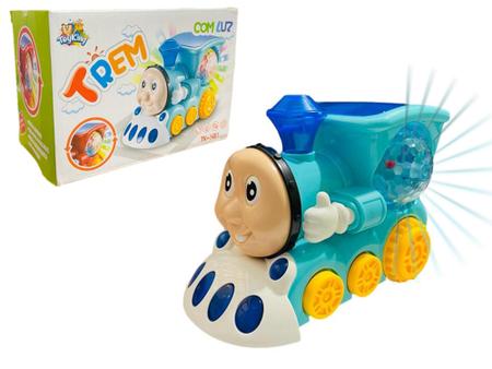 Trem Bate e Volta com Som e Luz - Toy King - Button Shop