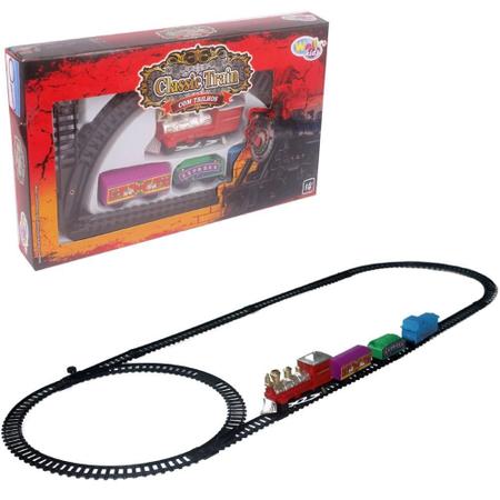 Trem De Brinquedo Com Trilho A Pilha Locomotiva Infantil